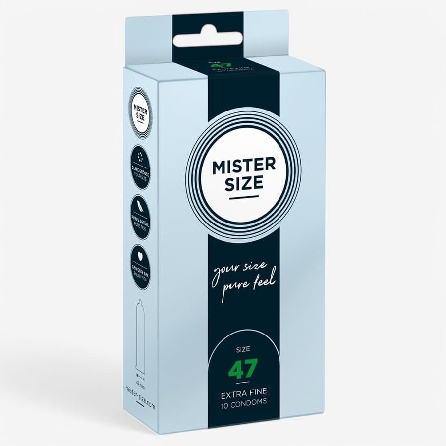 MISTER SIZE 47 mm Kondomi – Ohut ja täydellisesti istuva 10 kpl