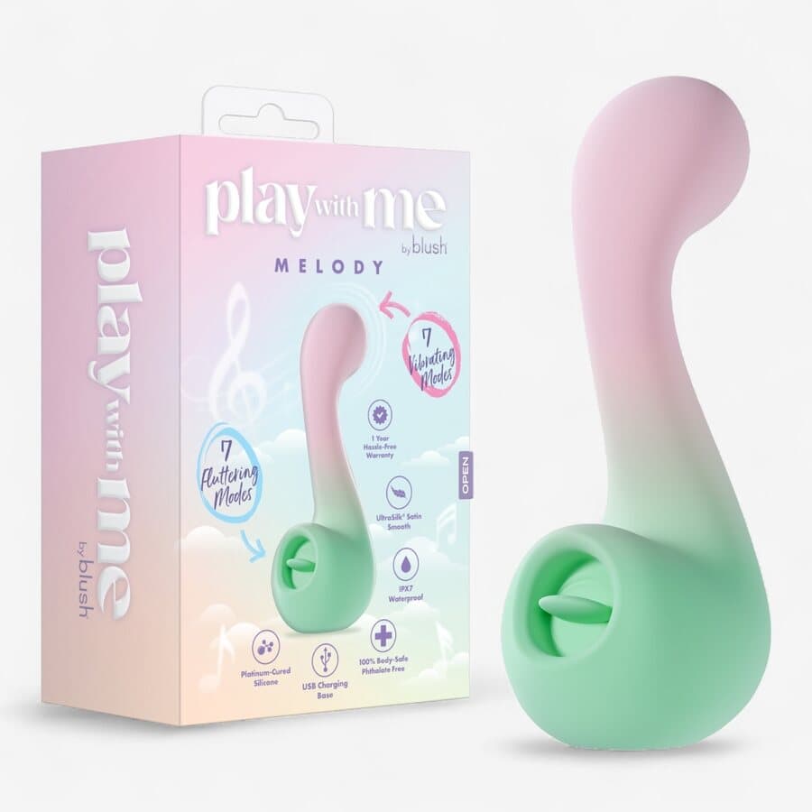 Blush Novelties Melody Kielivibraattori – Kaksipäinen Nautintolaite Klitorikselle ja G-pisteelle