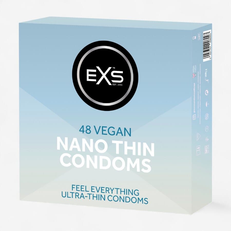 EXS Condoms Erittäin Ohuet Kondomit 48 kpl – Nano Vegan UltraFeel