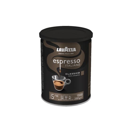 Jauhettu kahvi Lavazza Espresso Italiano Classico, 250 g (tölkissä)