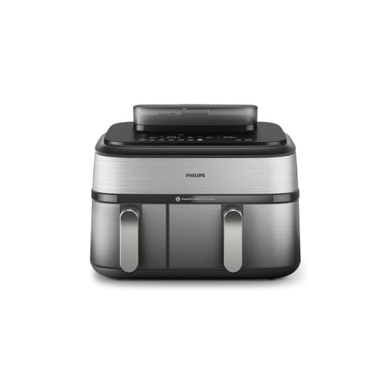 Philips 5000 Series NA555/00 airfryer tuplakorilla - 9 l, hopea/teräs