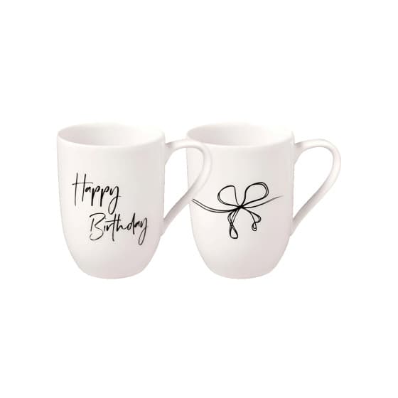 Mukisetti Villeroy &amp; Boch Statement Happy Birthday, 2 x 290 ml