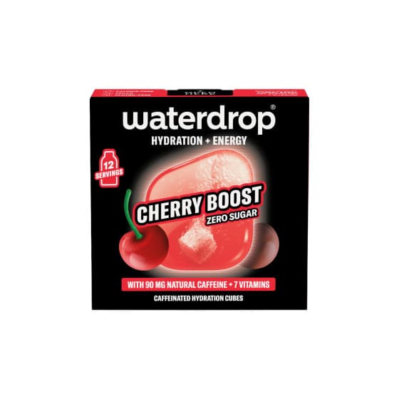 Waterdrop Microdrink Cherry Boost kofeiinipitoinen juomakuutio, 12 kpl.