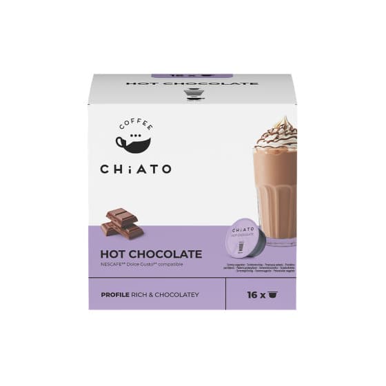 NESCAFÉ® Dolce Gusto® -koneisiin sopivat kaakaokapselit CHiATO Hot Chocolate, 16 kpl.