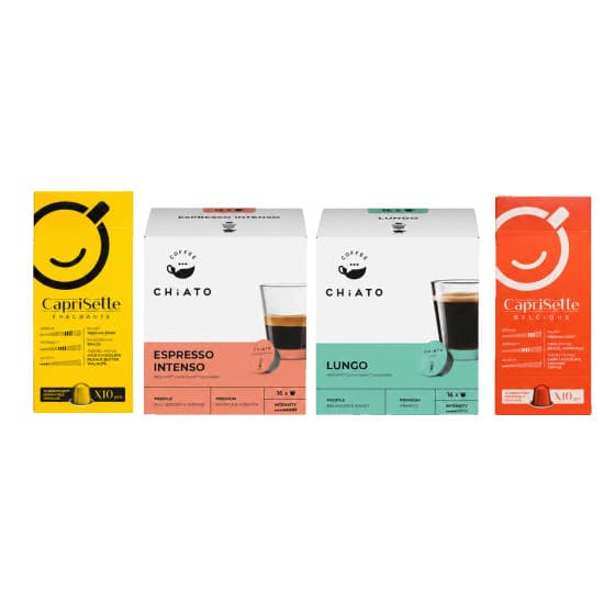Kahvikapselisetti CHiATO switchPLAY -laitteelle – Fragrante &amp; Belgique