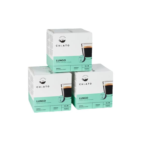 NESCAFÉ® Dolce Gusto® koneisiin sopivat kahvikapselit CHiATO Lungo, 3 x 16 kpl.