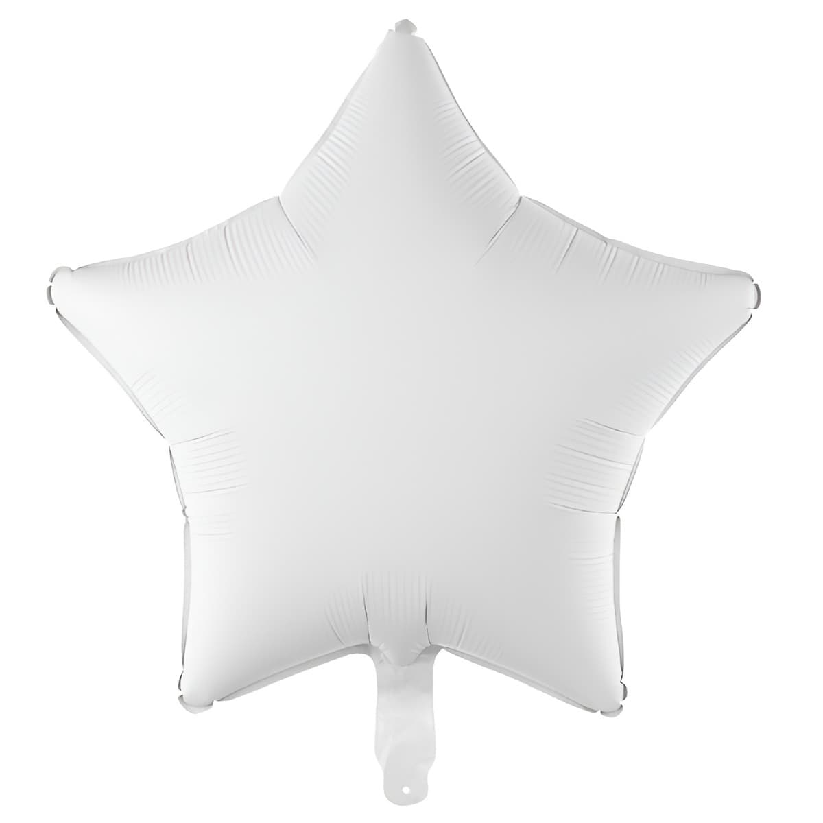 Foliopallo - Tähti, valkoinen, 42 cm