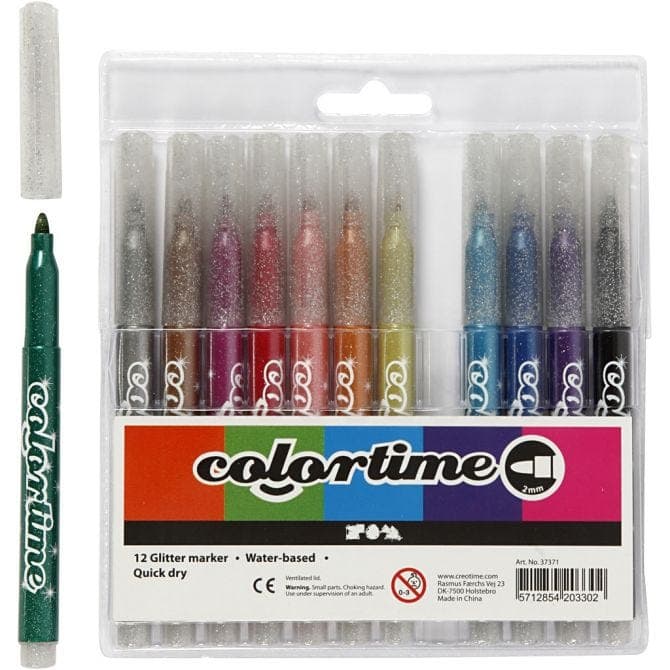 Colortime Kimalletussit, 12kpl