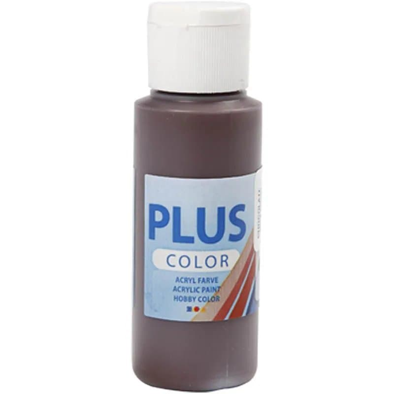 Plus Color Askartelumaali - Suklaanruskea, 60ml