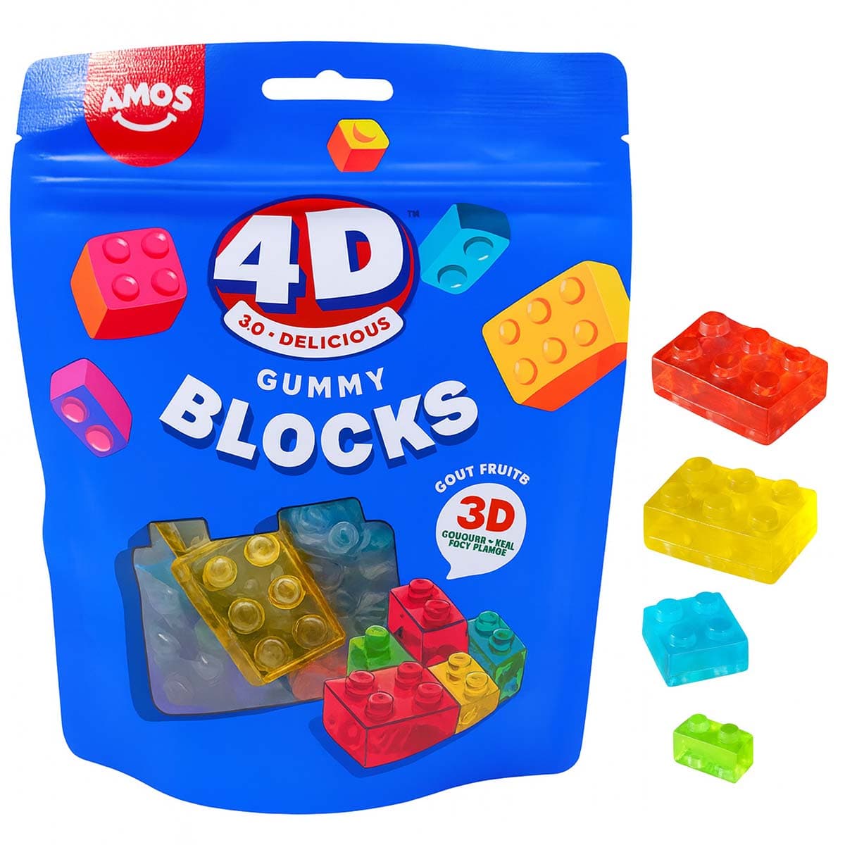 4D Blocks -hyytelömakeiset, 140 g