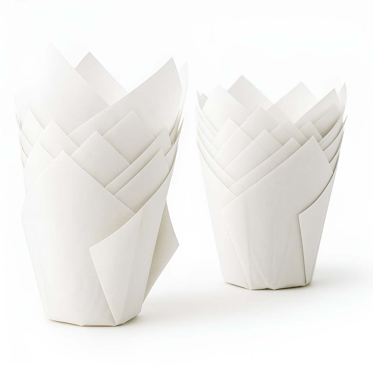 Muffinivuoat tulppaani - Valkoinen, 50kpl