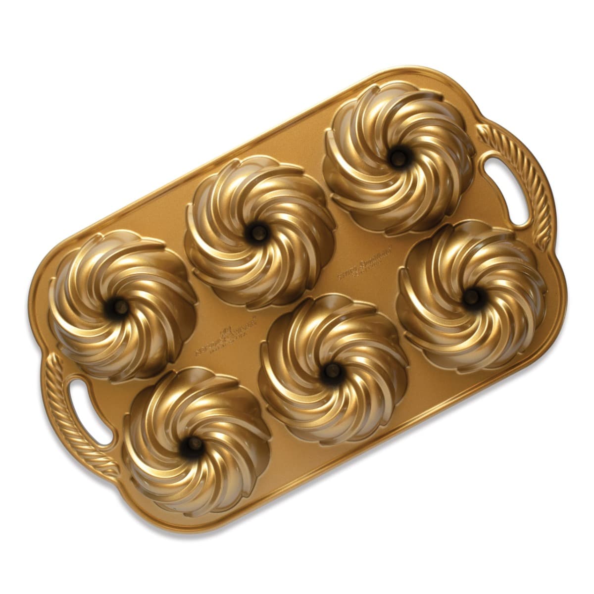 Nordic Ware Kakkuvuoka - Swirl Bundtlette Pan, Kulta