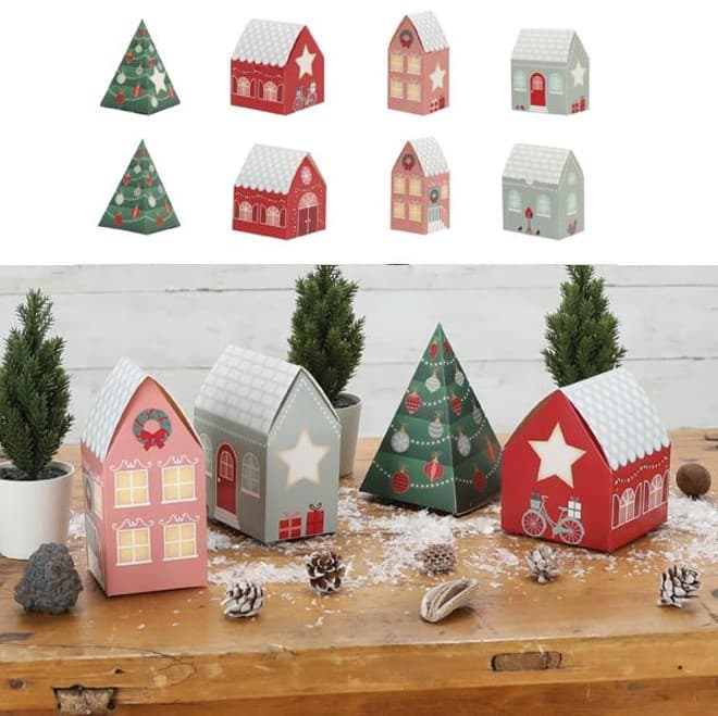 Joulukalenteri - Joulukuusi- ja talorasiat, 24kpl