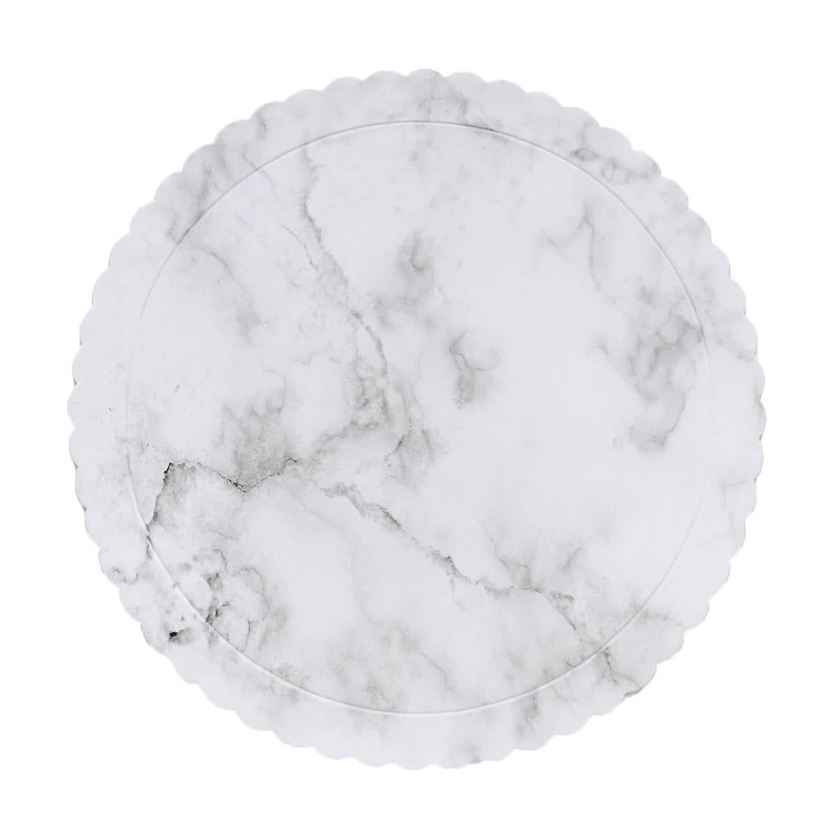 Kakkualusta aaltoreuna - Marmori, 25 cm