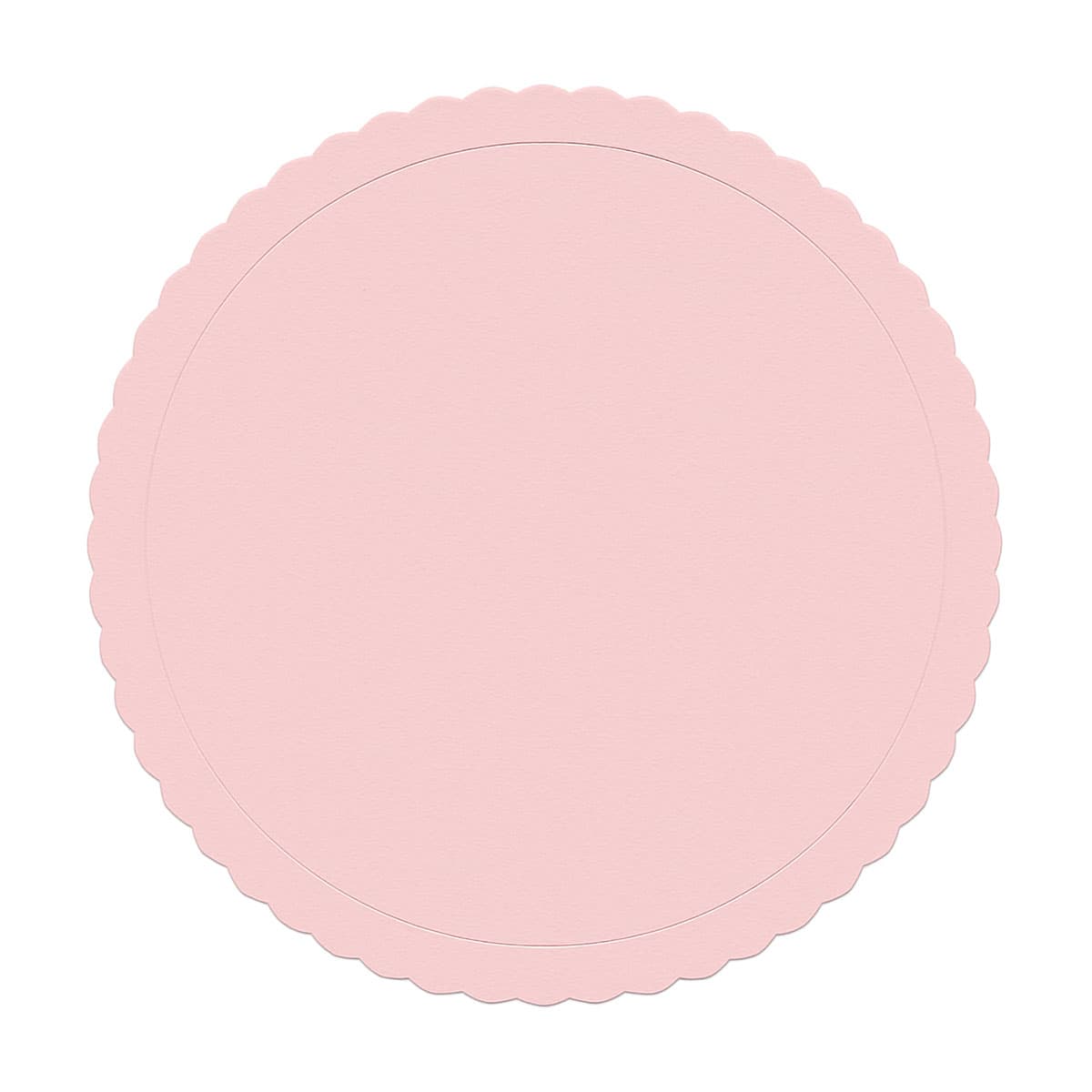 Kakkualusta aaltoreuna - Pastellipinkki, teksturoitu, 25 cm