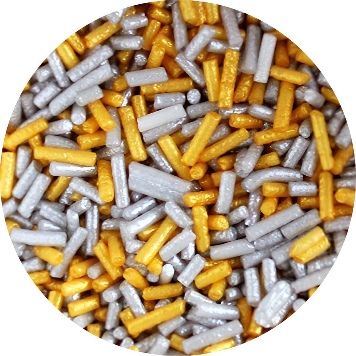 Strösseli – Metallinhohtoiset kulta ja hopea, 80 g