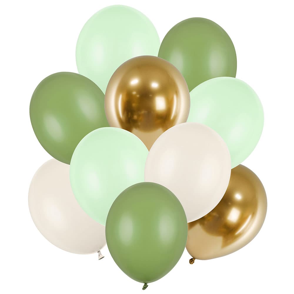 Ilmapallosetti - Pistaasi/Nude/Kulta, 10kpl