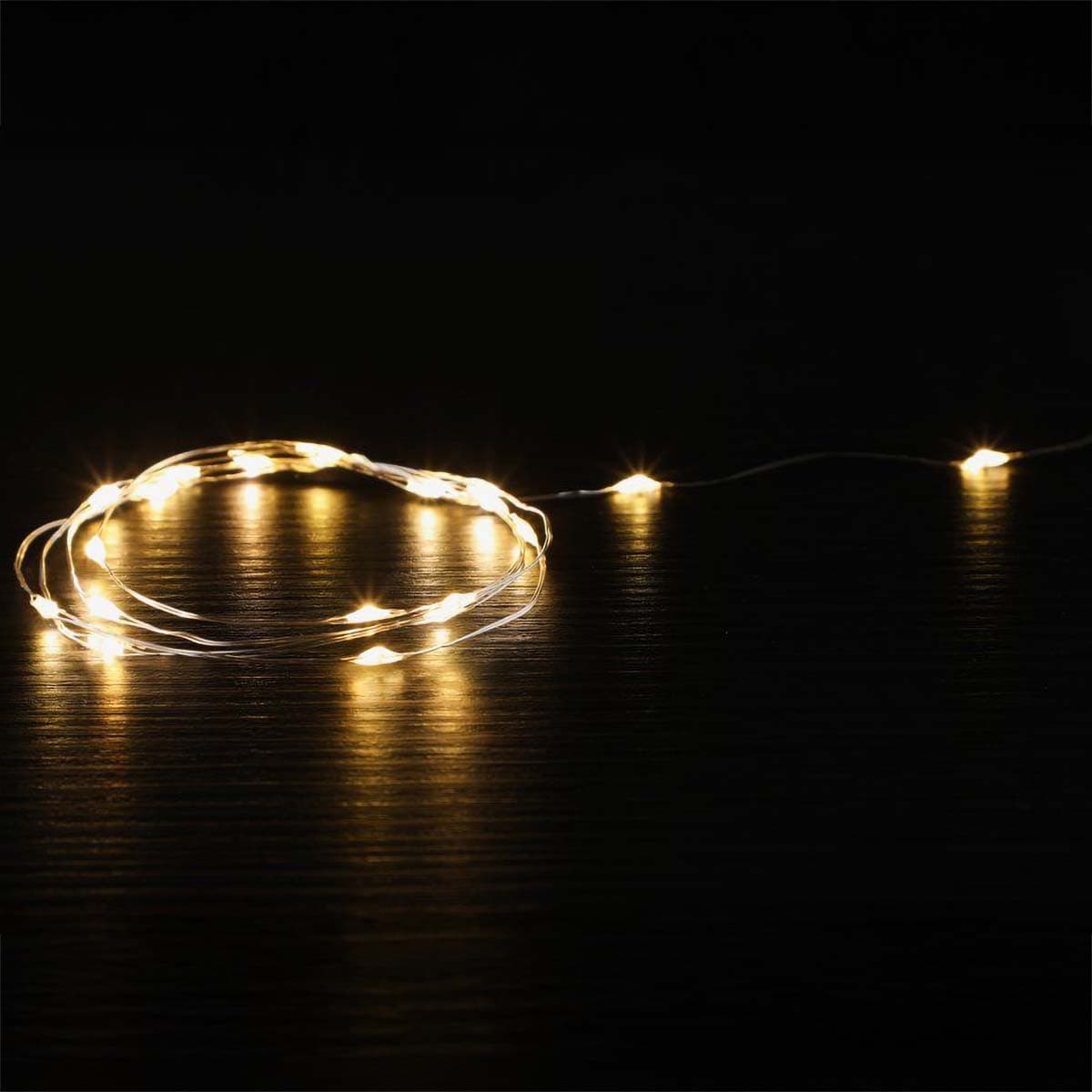 Paristovalosarja 20 Micro-LED – lämmin valkoinen, 1 m