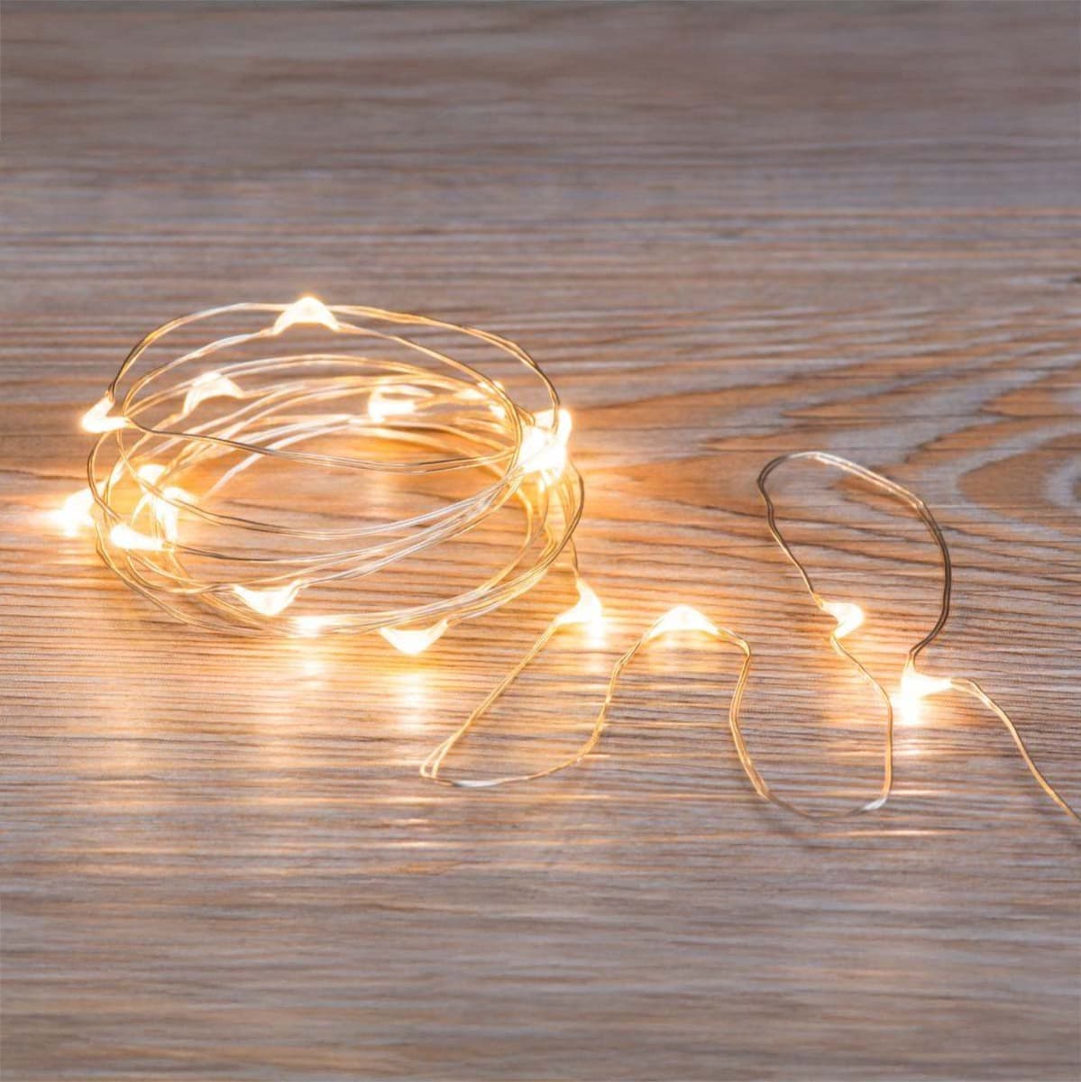 Paristovalosarja 50 Micro-LED – lämmin valkoinen, 5 m, ajastin