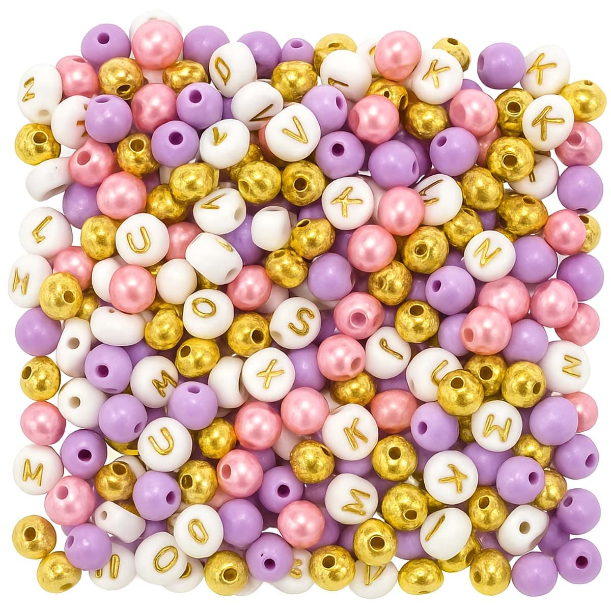 Koruhelmet – Vaaleanpunainen/Violetti & Kirjaimet, 480 kpl