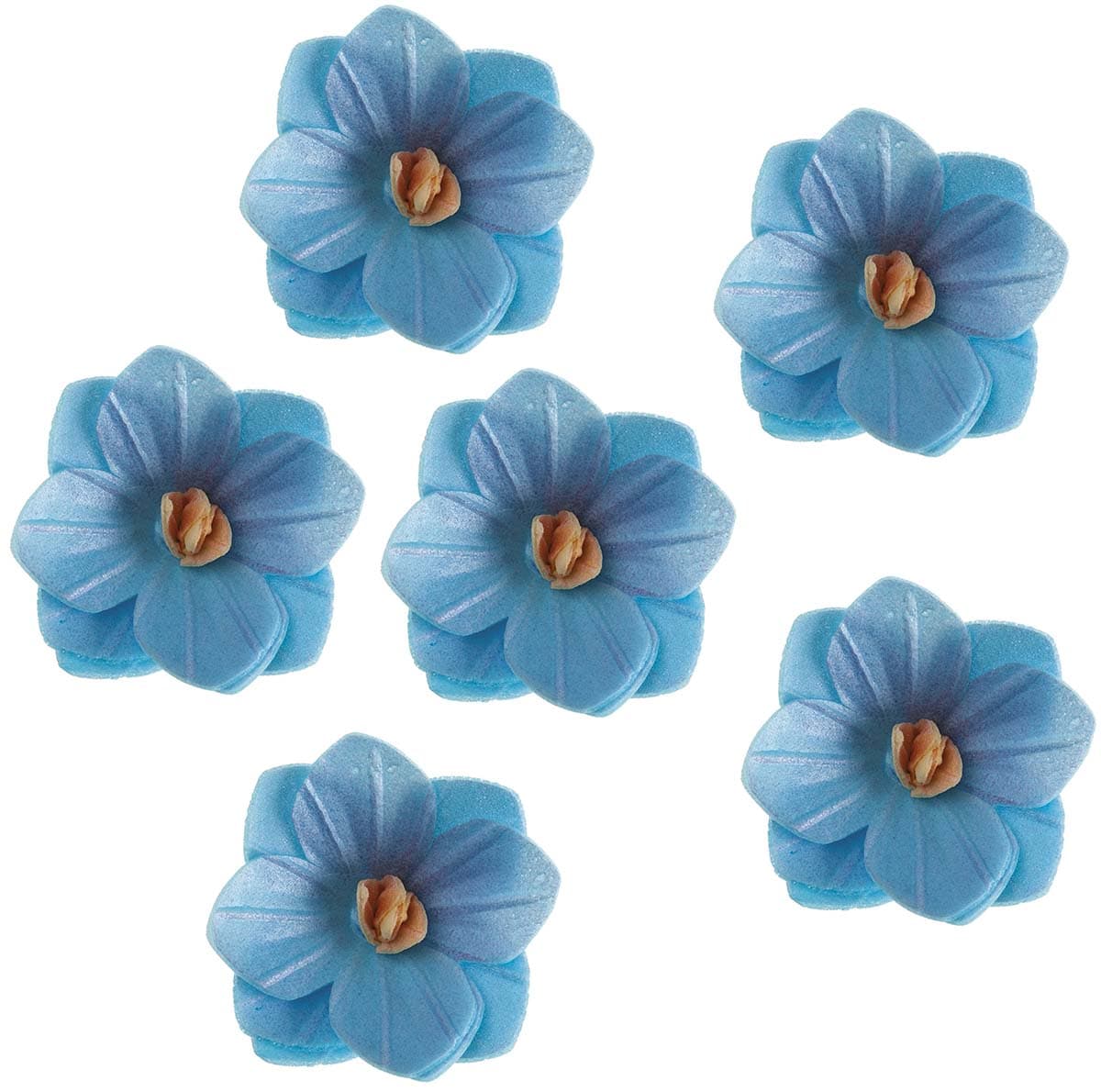 Syötävät siniset vohvelikukat – 4 cm, 18 kpl