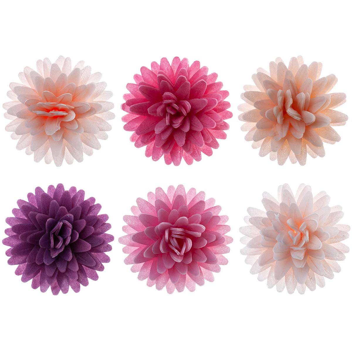 Syötävät vohvelikukat – Blush, 4,5 cm, 12 kpl