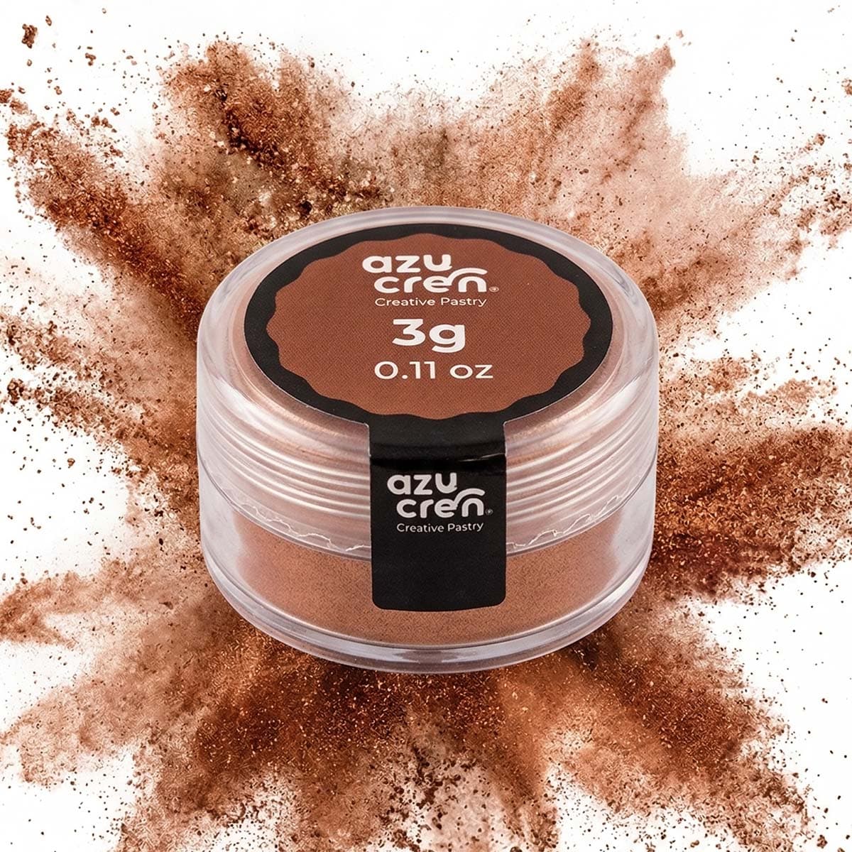 Kimalteleva tomuväri - ruskea, 3 g, Azupowder