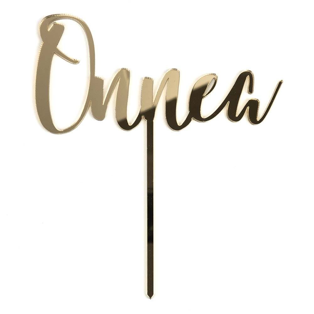 Kakkukoriste - Onnea, kulta, 14cm