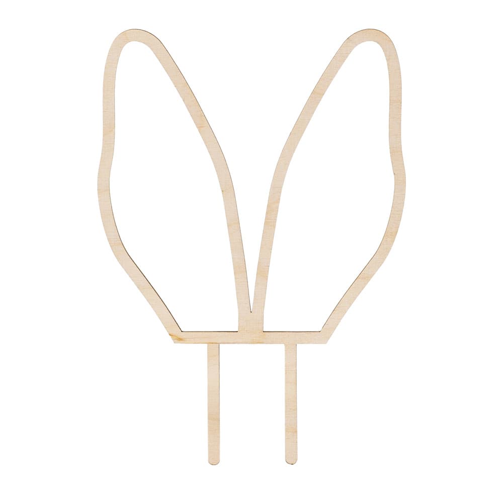 Kakkukoriste - Puiset pupunkorvat, 14,5cm