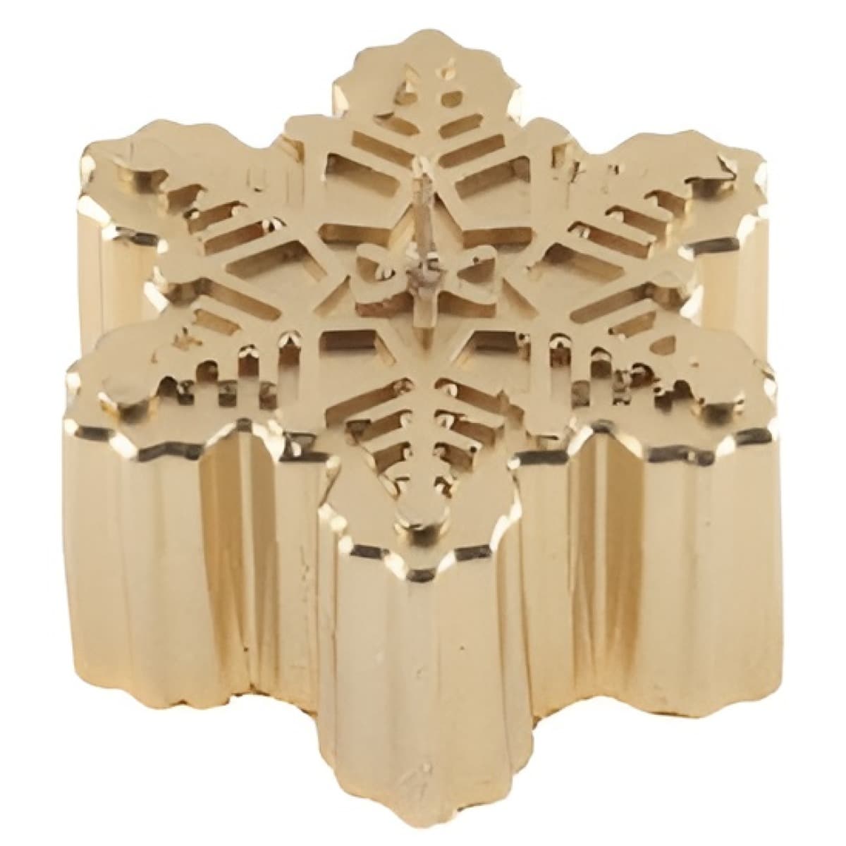 Kynttilä - Lumihiutale, Kulta, 6.5 x 6.5 x 3.5 cm