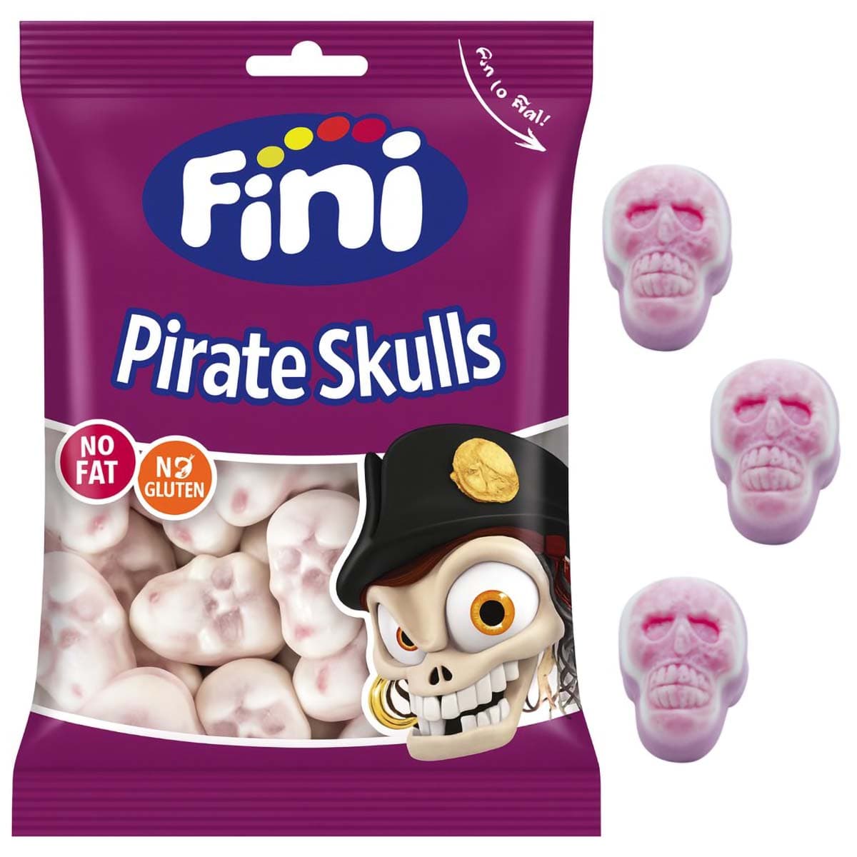 Fini Pirate Skulls -karkkipussi, 90 g