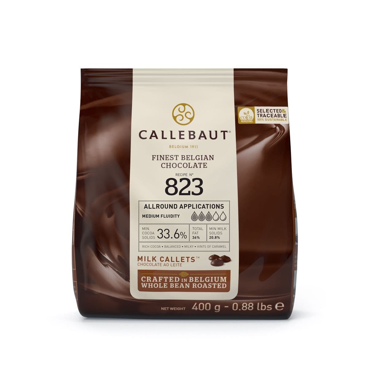Callebaut 823 Milk Callets - maitosuklaanapit, 400g