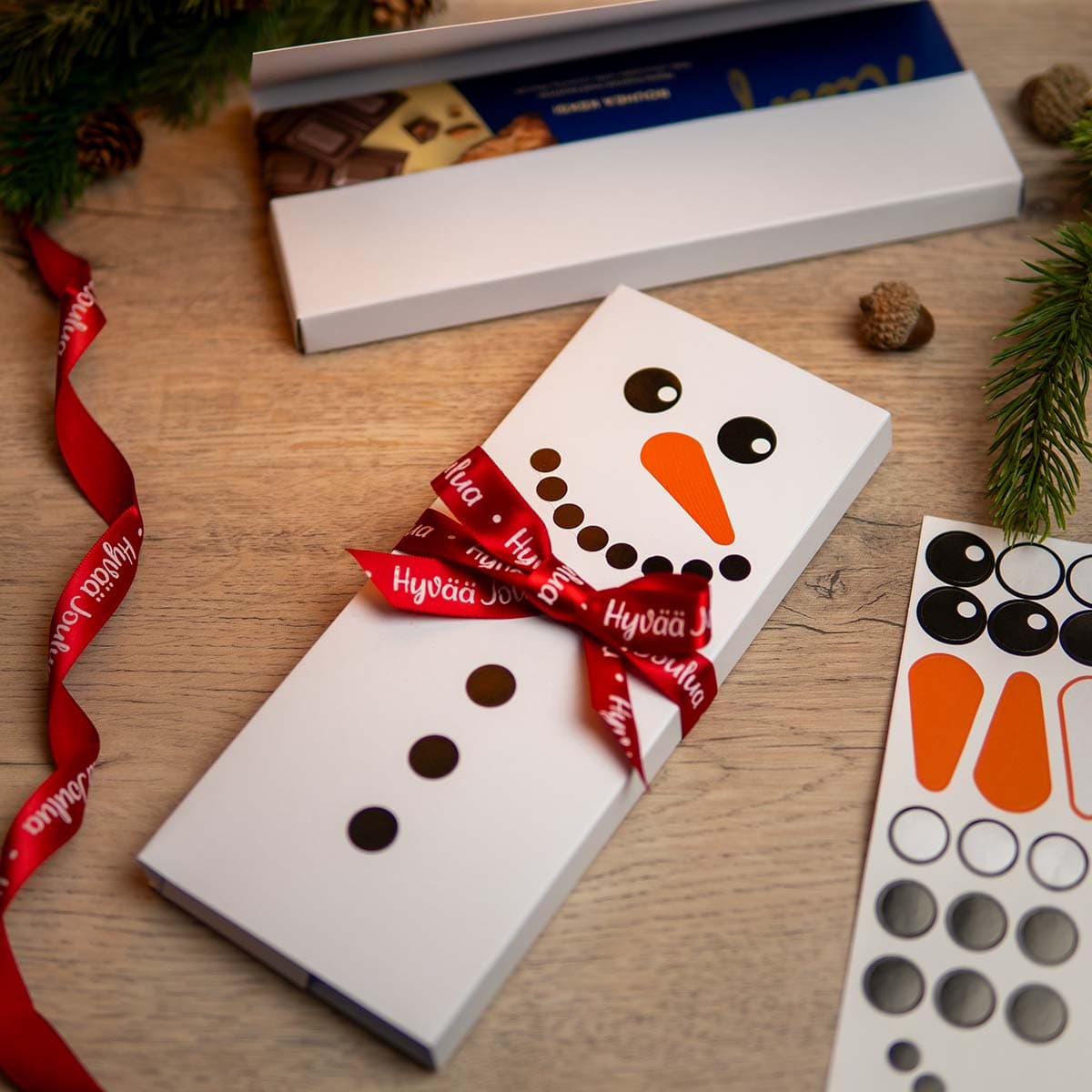 Rasiakorttipohja Suklaalevyille - Lumiukko, 3kpl