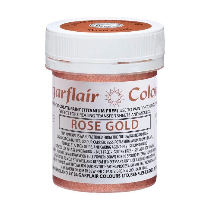 Suklaaväri Sugarflair Chocolate Paint - Ruusukulta, 35g