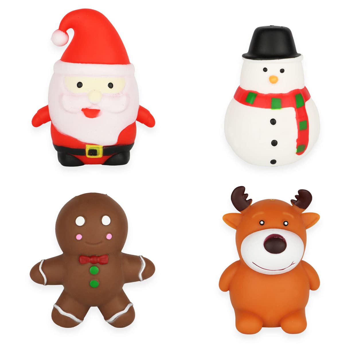 Jouluinen puristeltava lelu 8 cm, 1 kpl