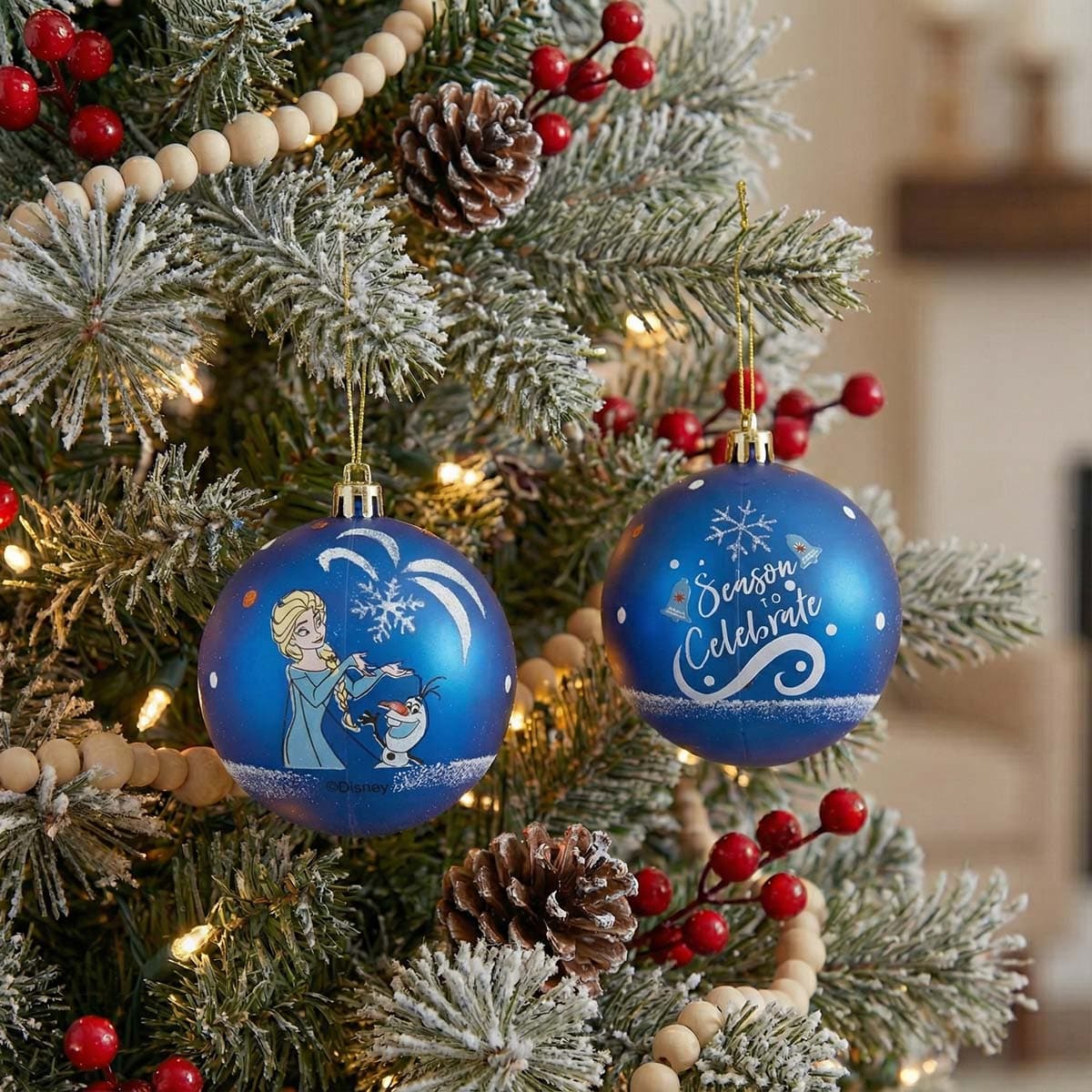 Joulupallot - Frozen II, 8 cm, 6 kpl