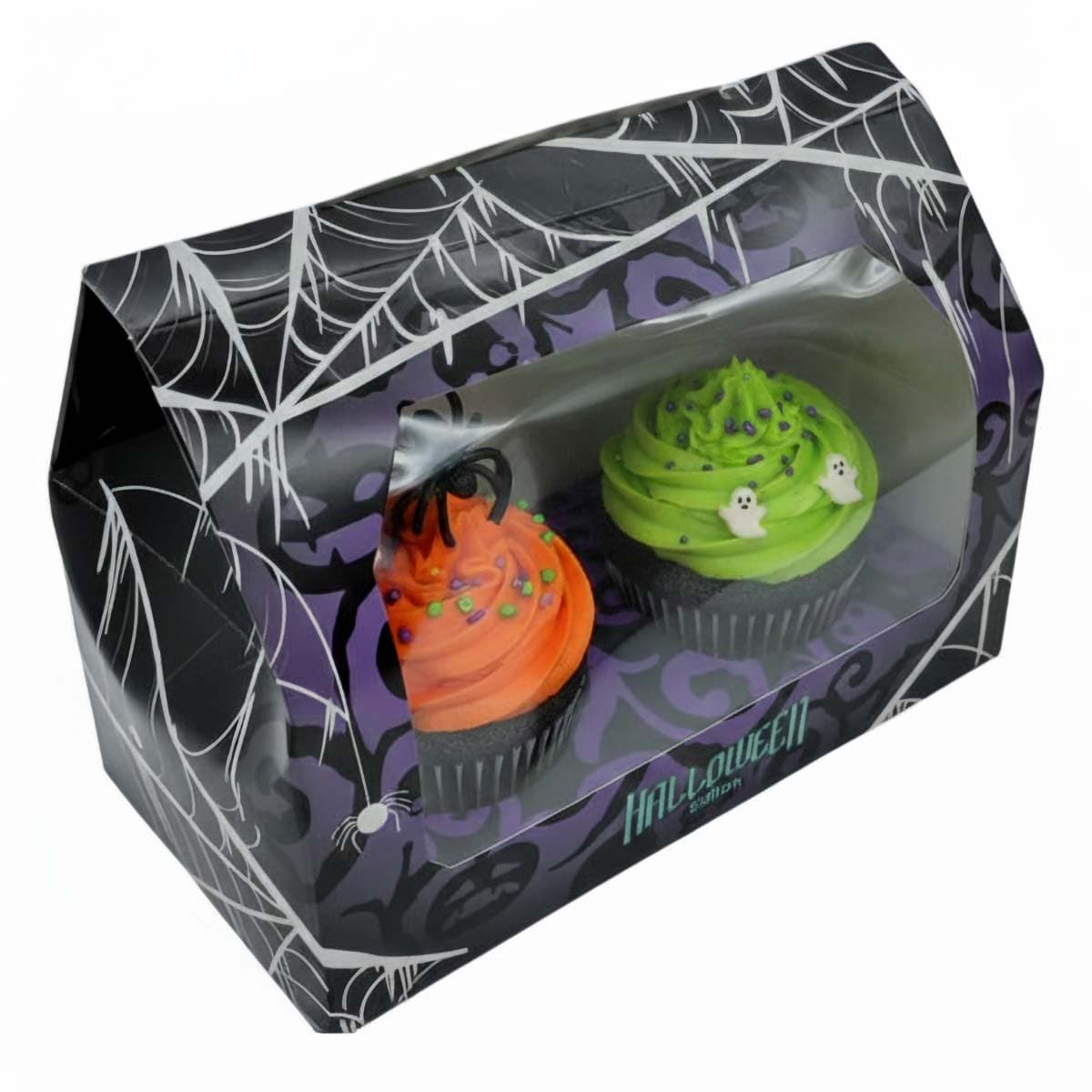 Muffinilaatikko ikkunalla, 2 muffinille – Halloween, 1kpl