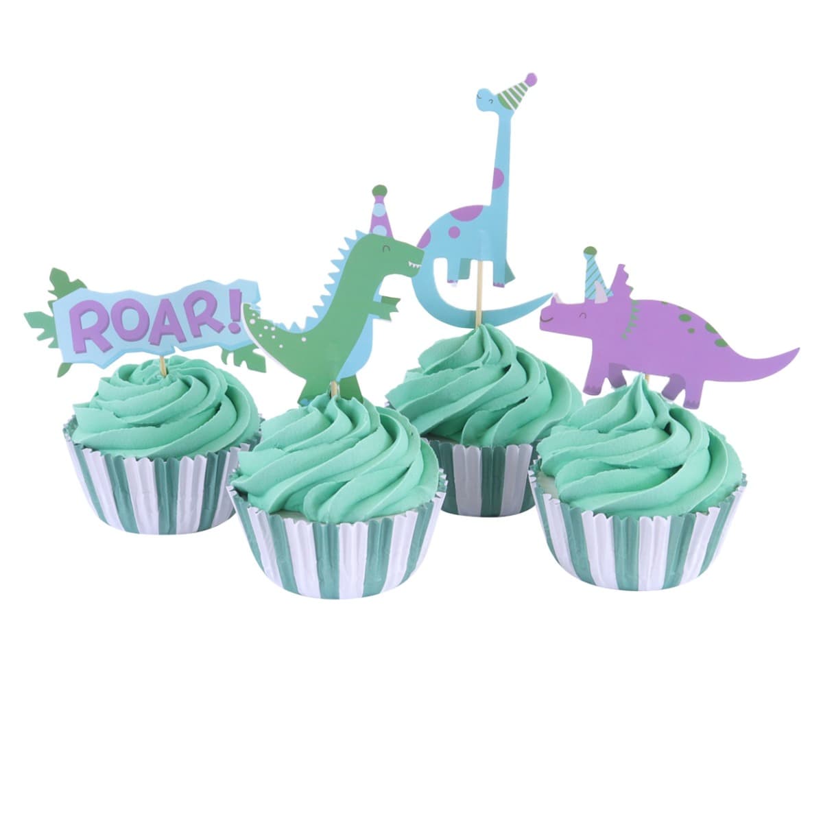 Cupcake-setti - Dinosaurus, 24+24kpl