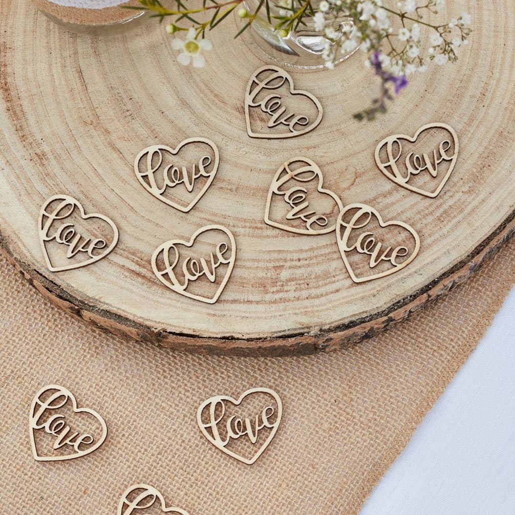 Puiset pöytäkonfetit, Love-sydän, 24kpl