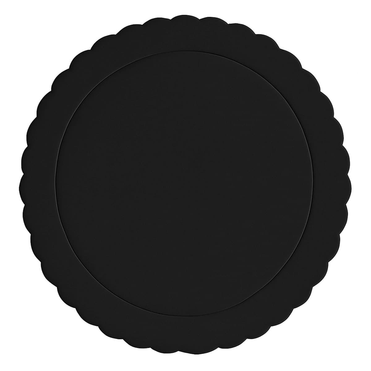 Kakkualusta aaltoreuna - Musta, 30 cm