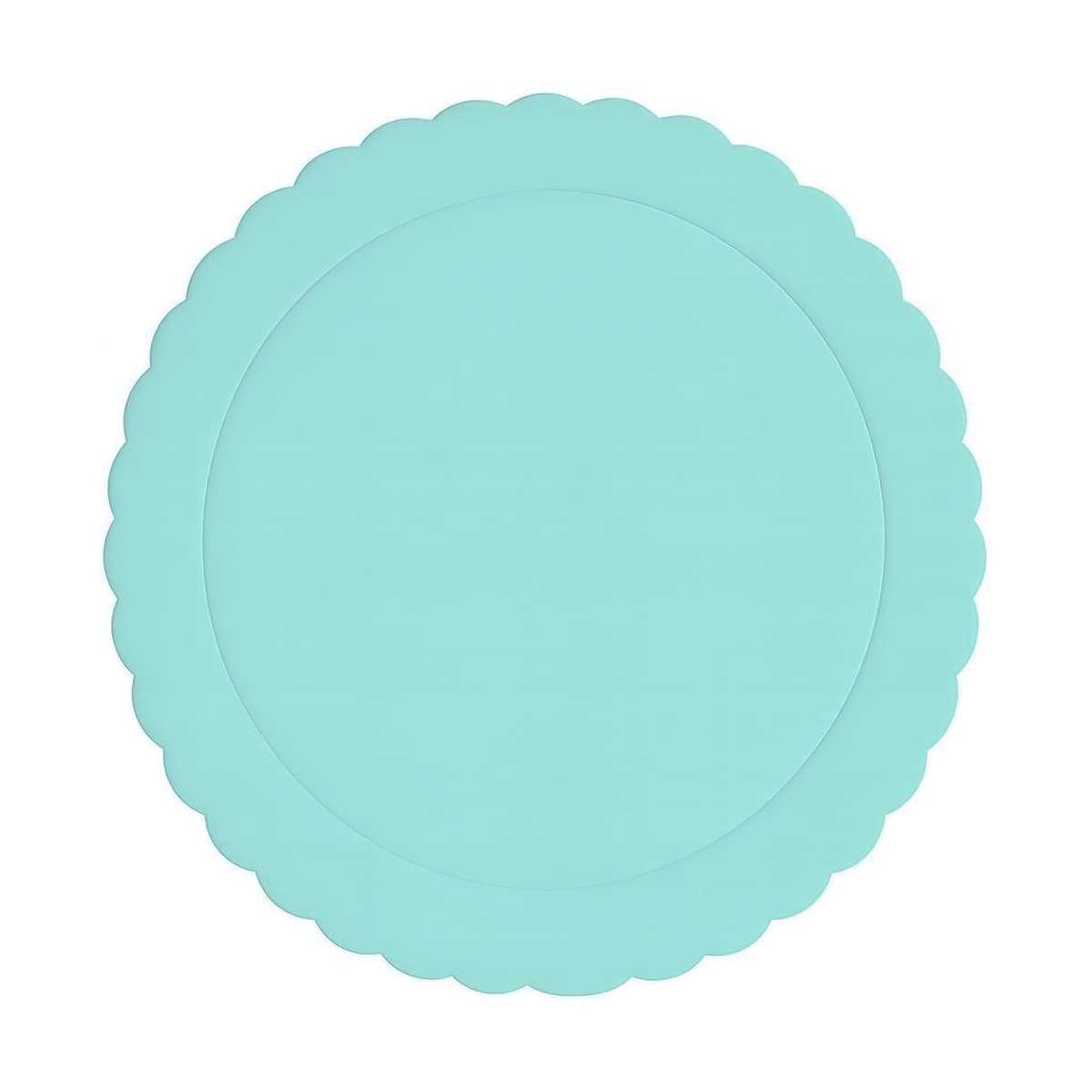Kakkualusta aaltoreuna - Vaalea turkoosi, 25 cm