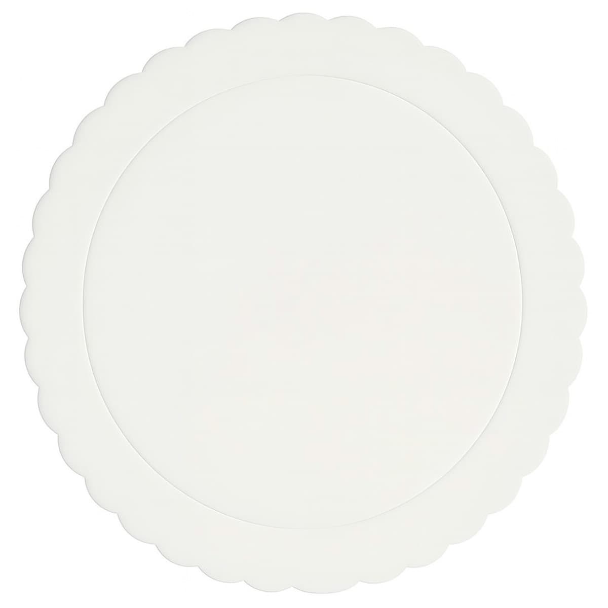 Kakkualusta aaltoreuna - Valkoinen, 30 cm