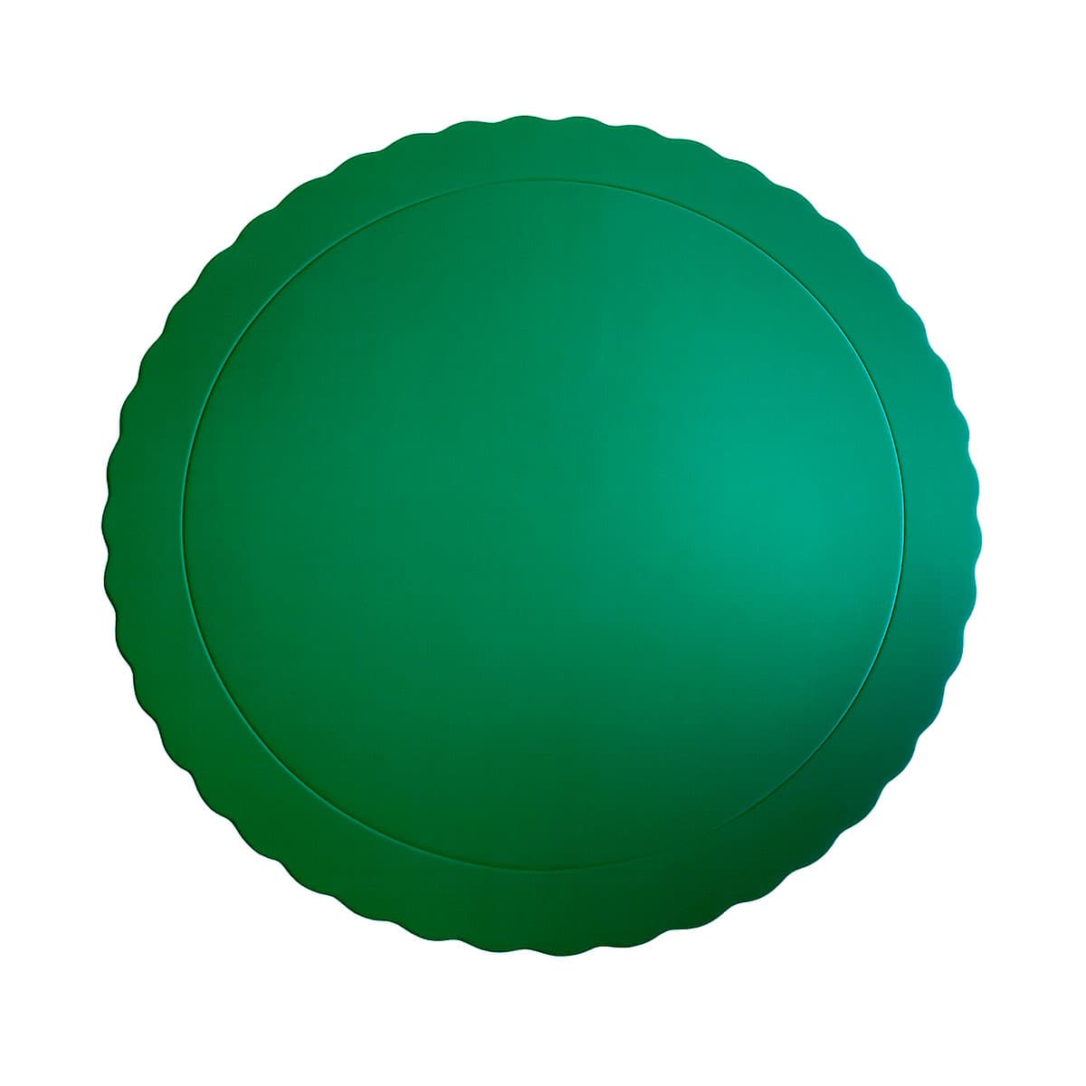 Kakkualusta aaltoreuna - Vihreä, 25 cm