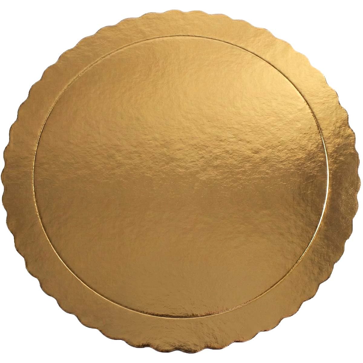 Kakkualusta aaltoreuna - Kulta, 35 cm