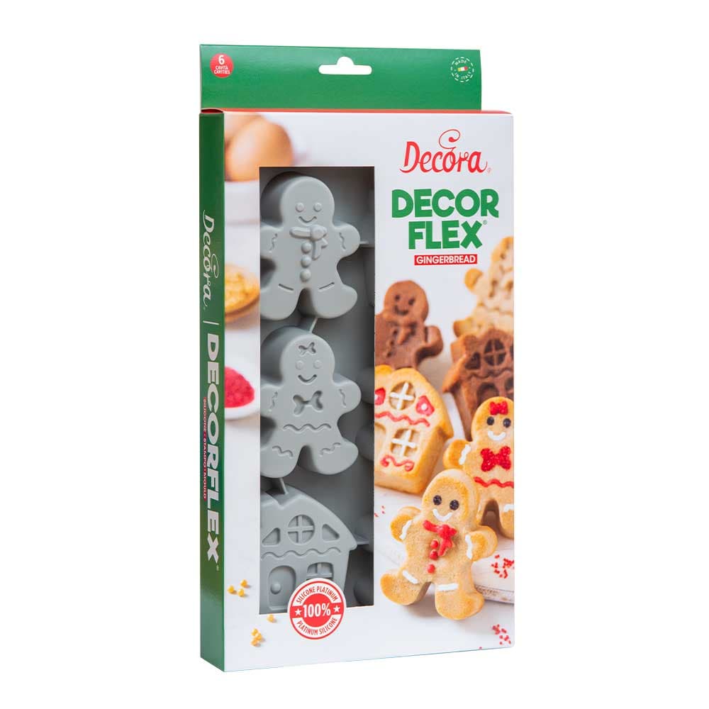 Silikonivuoka Decor Flex - Piparkakku-ukko & talo