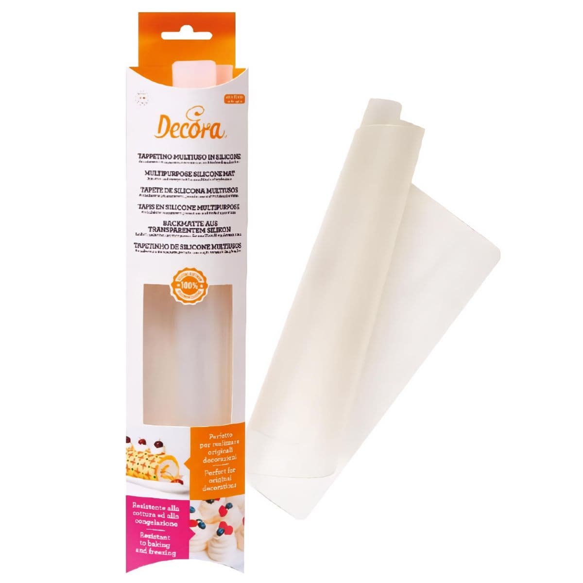 Silikonimatto - läpinäkyvä ja tarttumaton, 30 x 40 cm