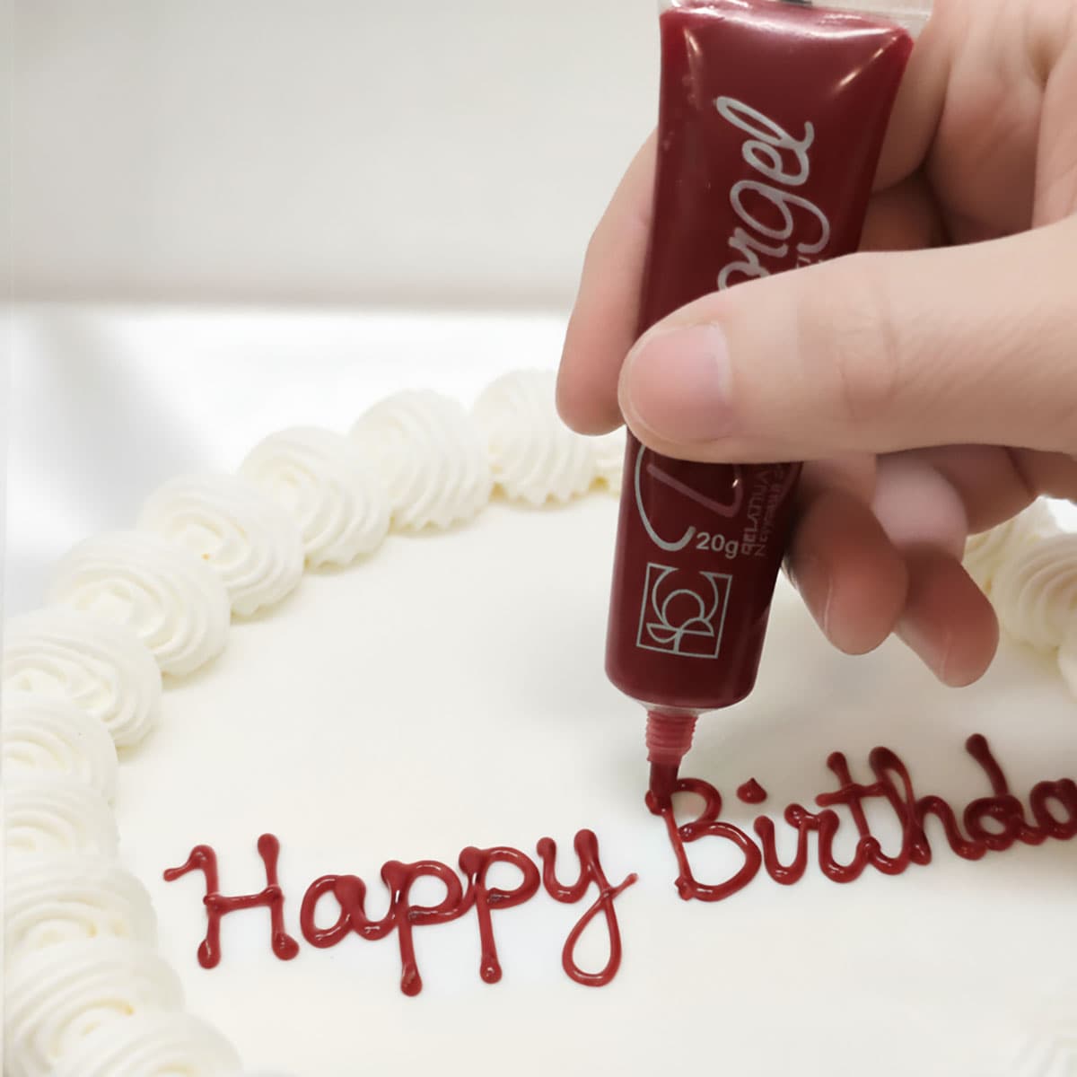 Decorgel koristelu- ja kirjoitusgeeli – Tummanpunainen 20 g