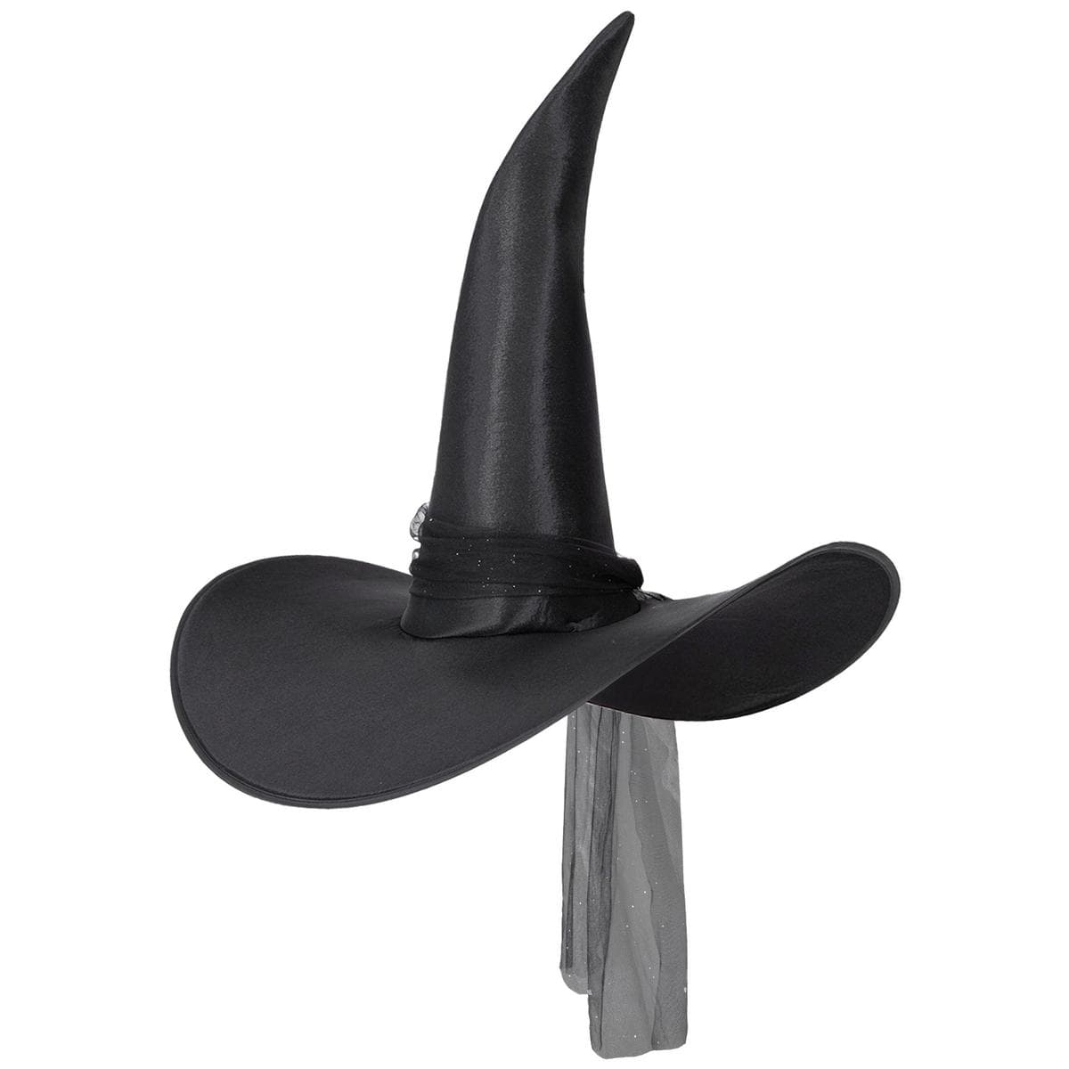 Noitahattu - Musta tyllihunnulla, 60cm