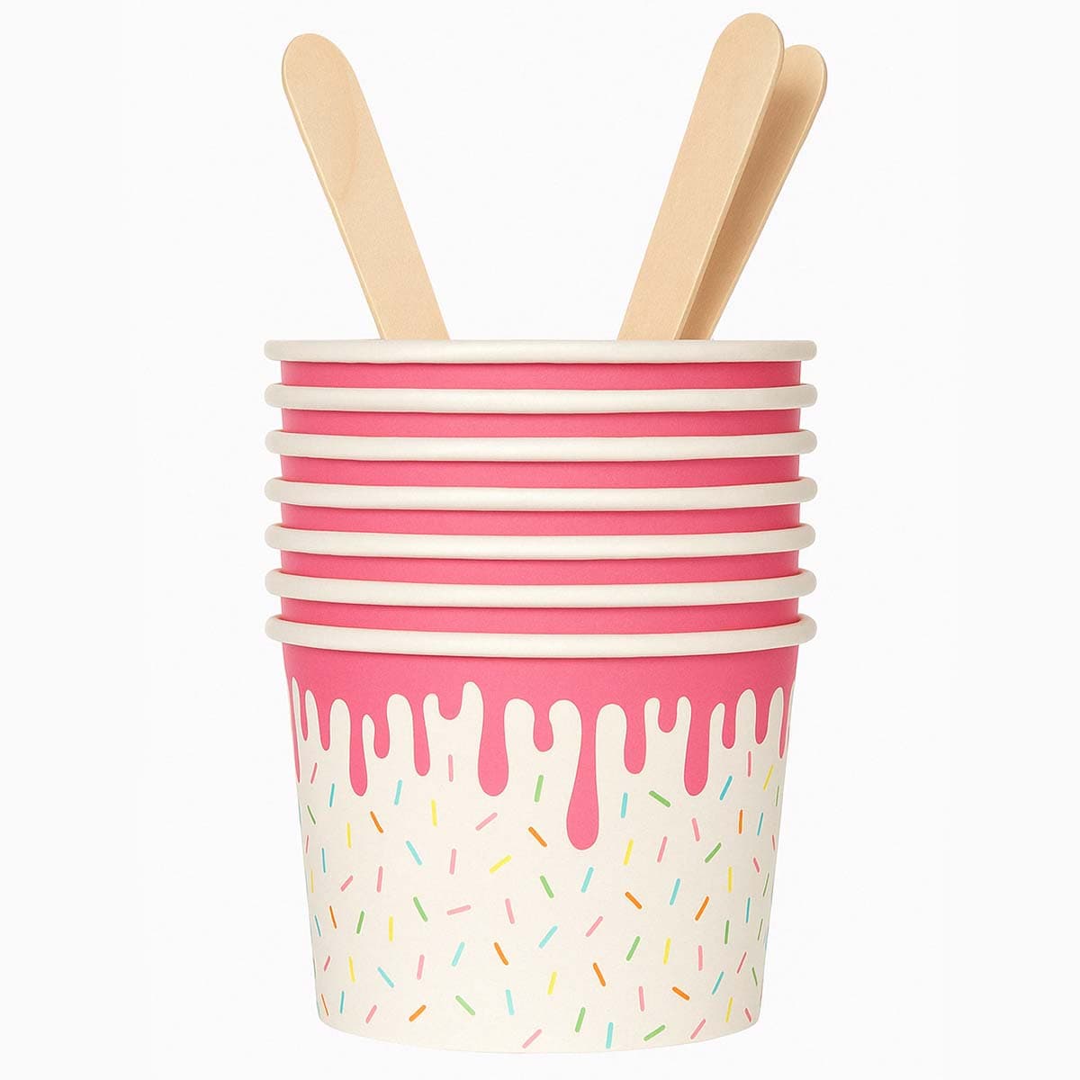 Jäätelöpikarit ja lusikat, 8kpl