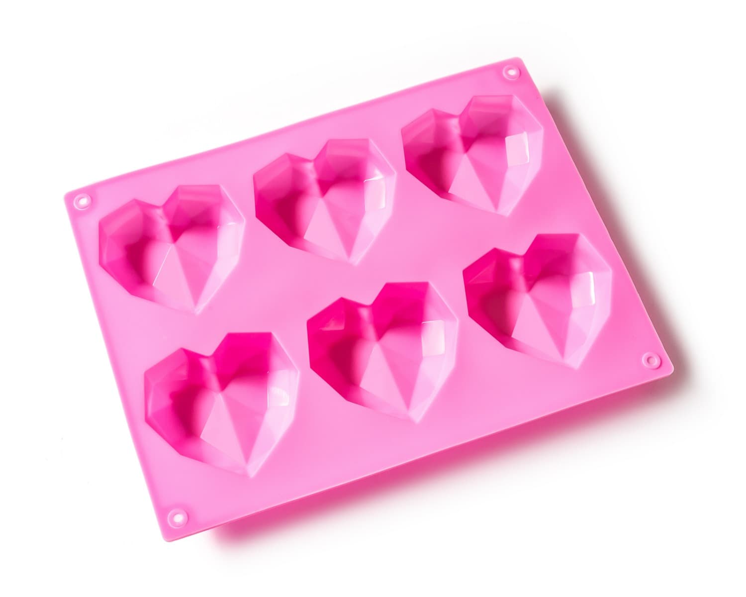 Silikonivuoka - Geometric hearts